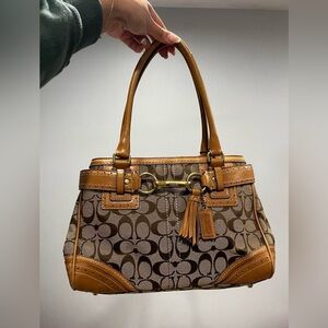 Vintage Coach Signature Hampton Leather Satchel bag